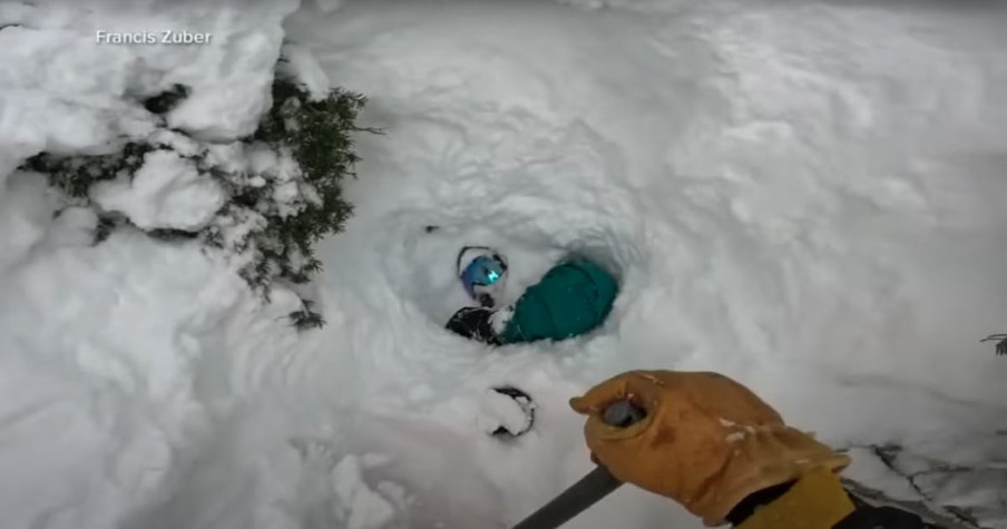 Snowboarder Trapped Under Snow Thought He Was Going to Die Until an Angel Shows Up