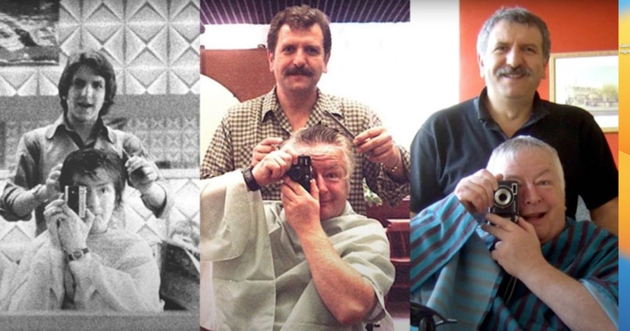 1 Man Took A Selfie With The Same Barber For Over 50 Years And The Results Are Captivating