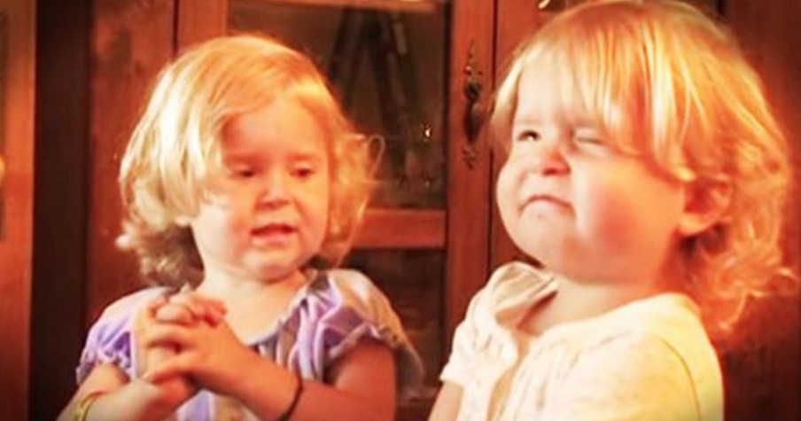 Adorable Twin Girls Recite The Lord's Prayer