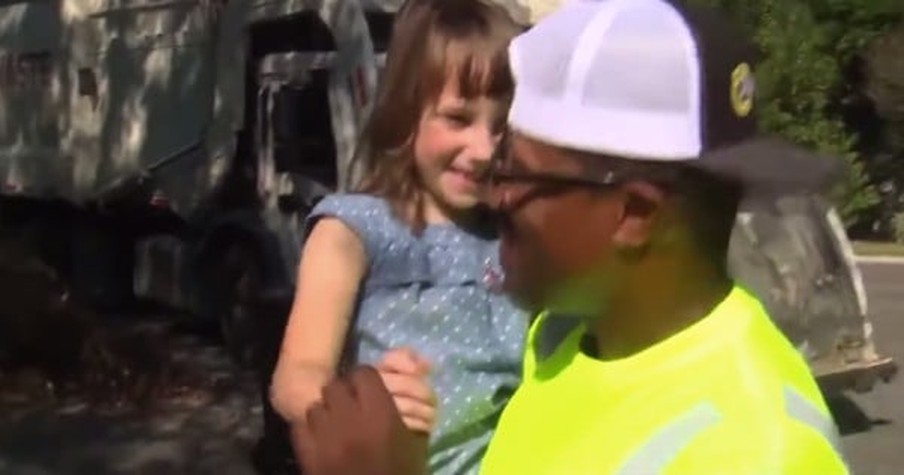 Child With Special Needs Becomes The 'Best Part' Of Sanitation Worker's Day