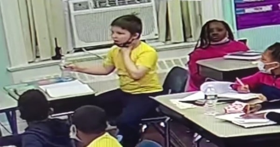 Teacher Jumps Into Action For Student Choking On A Bottle Cap And Cameras Caught It All