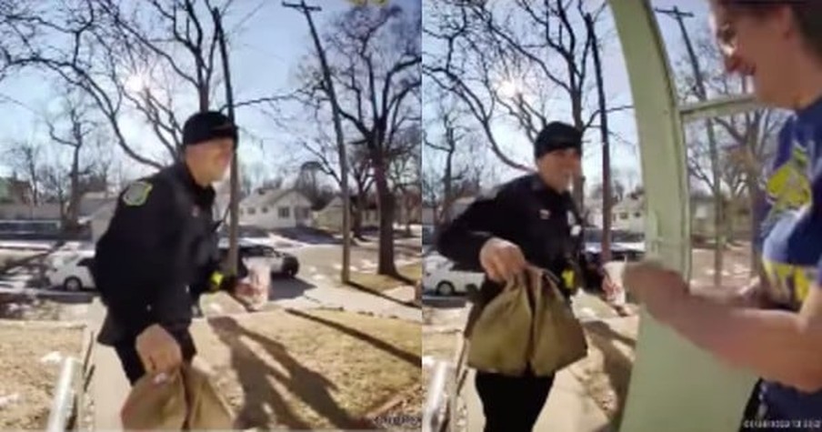 Police Officer Shows Up On Doorstep With Food After Delivery Driver Gets Arrested