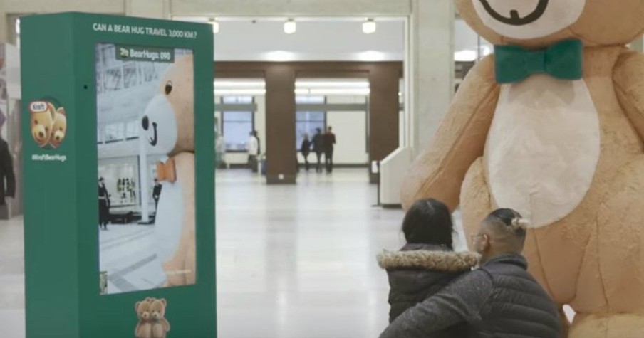 Families Come Together For The Holidays Through A Giant Bear Hug