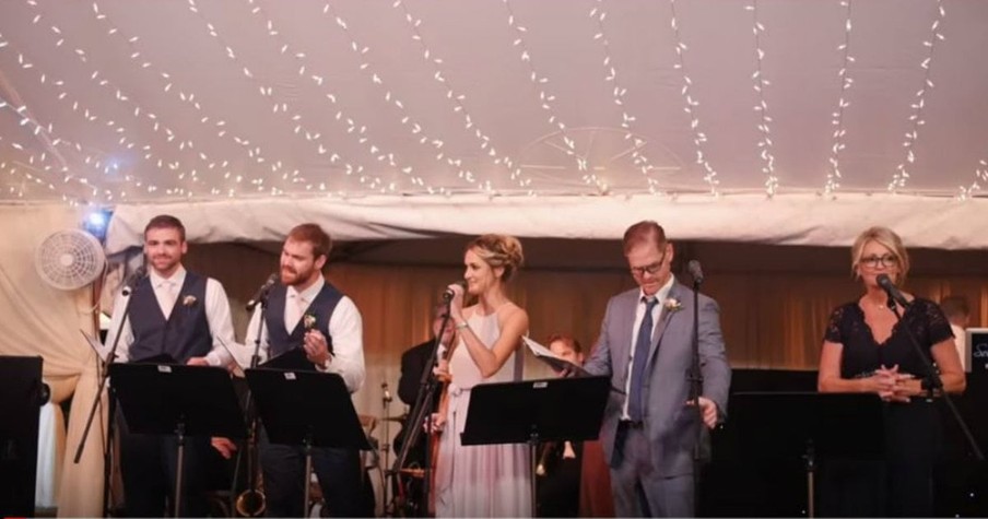 Family Welcomes New Son-In-Law With A Musical Disney Toast