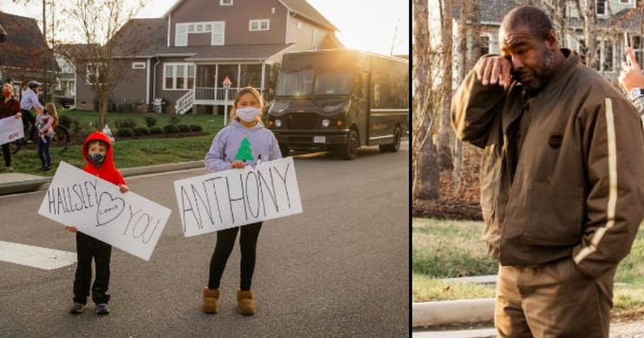 Hundreds Of Cars Lined Up And The Unexpected Gesture Left Favorite UPS Driver In Tears