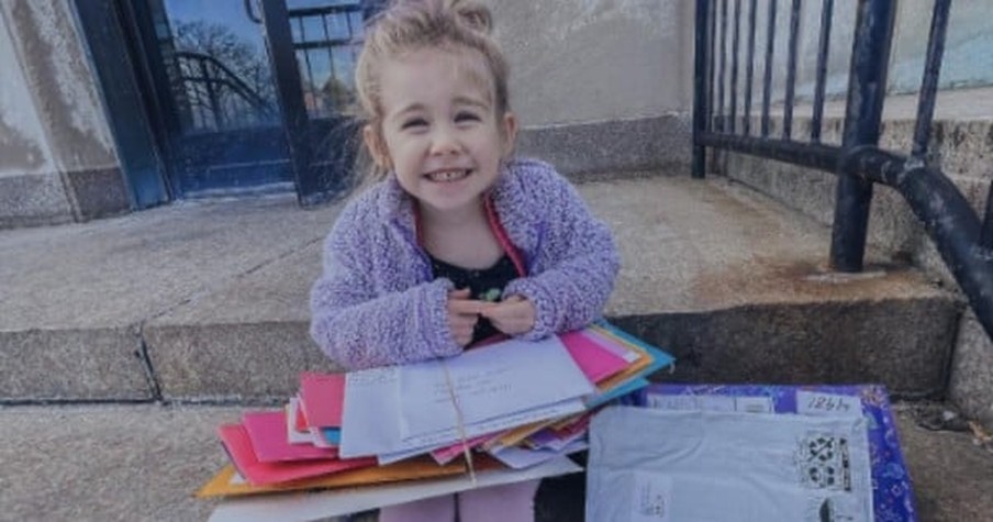 Strangers Flood Girl With Cards For Her Fourth Birthday After She Suffers Tragic Loss