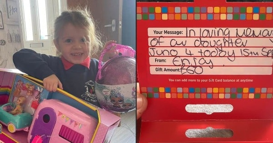 Stranger At Toy Store Hands Little Girl A Gift Card With A Note That Leaves Mom In Tears