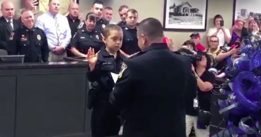 Little Girl With Cancer Made Honorary Police Officer Just Before She Leaves For Heaven