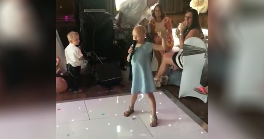 Brave 6-Year-Old Cancer Patient Belts Out 'Fight Song' At Wedding And It's Too Good To Miss