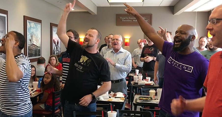 Gospel Flash Mob At Chick-Fil-A