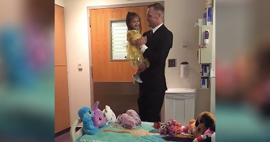 Father Dances With 2-Year-Old Daughter Battling Cancer