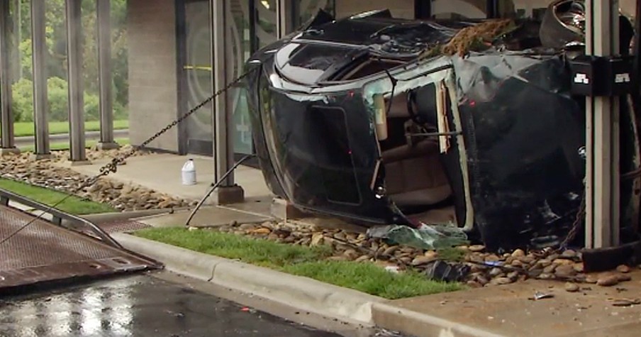 Mystery Stranger Rescues Toddler After Car Crashes into Pharmacy