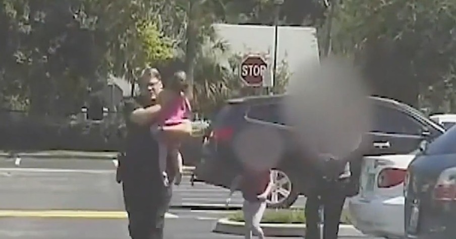 Dashcam Shows Police Officer Saving Girl From Hot Car