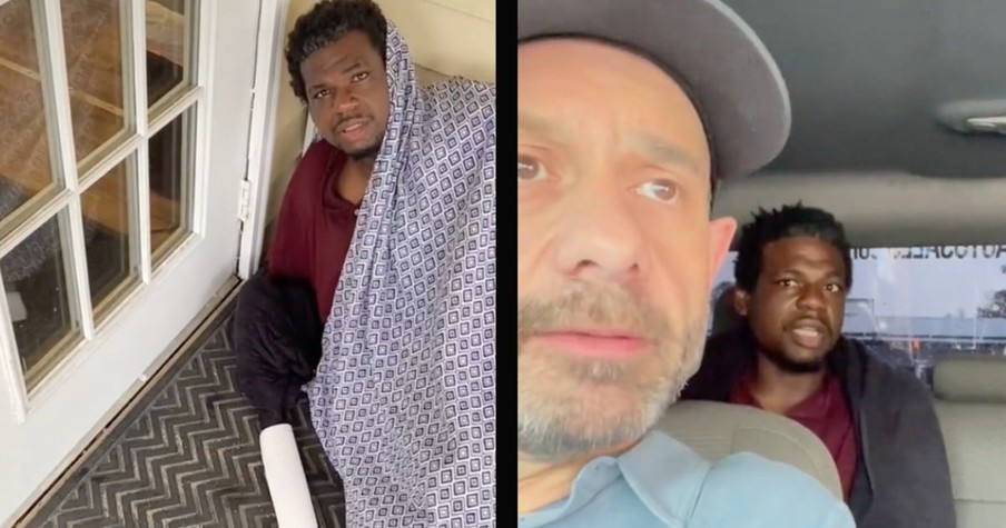 Louisiana Car Dealer Finds Homeless Man Sleeping On Porch And Is Determined To Help