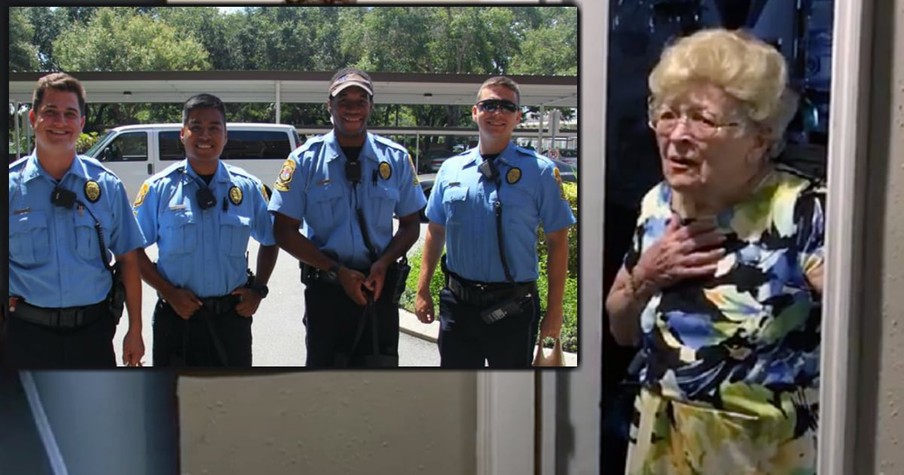 Police Pay A Visit To A 94-Year-Old Grandma, And Her Reaction Is Priceless