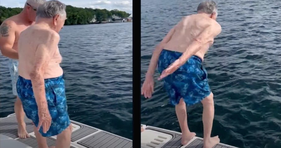 Daredevil Grandpa Turning 106 Years Old Jumps Into Lake And Shares The Secret To His Longevity