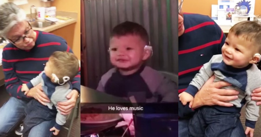 Baby Is Overcome With Happiness When He Hears Music For The First Time