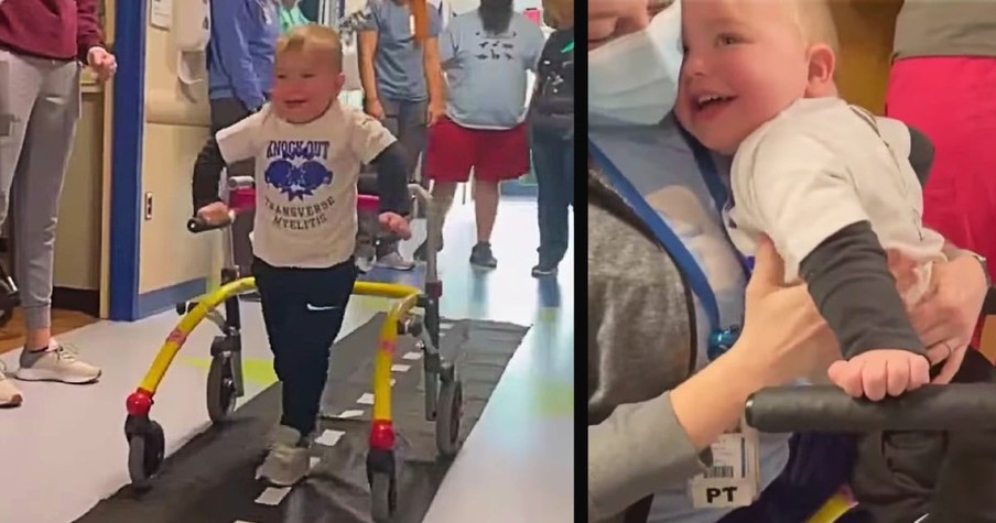 Boy's Life Changed in an Instant So Hospital Is Cheering for 2-Year-Old Walking Again