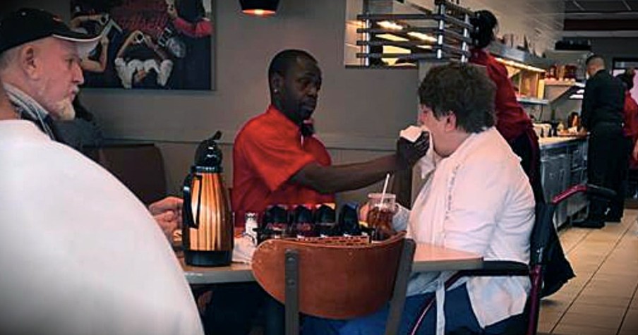 IHOP Waiter Wows When He Sits Down With 2 Of His Customers