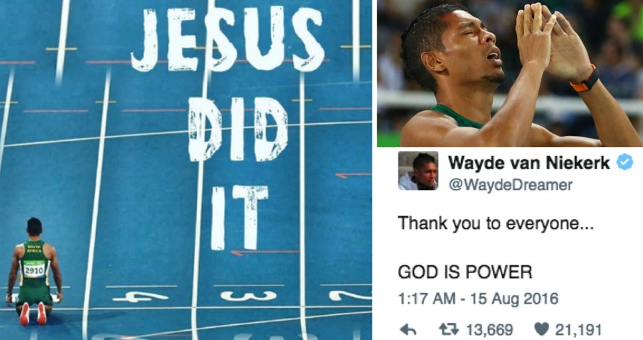 Olympic Runner Credits God After Breaking The 400m Record