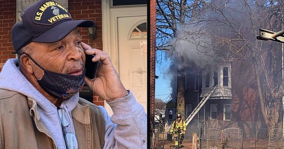 Heroic Veteran Runs Straight Into A Burning House Despite Having Lung Issues