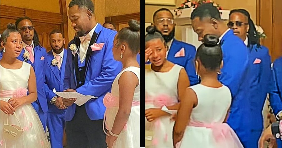 Groom Steps Up To The Altar But Leaves Bride In Tears When He Reveals Vows For Her Daughters