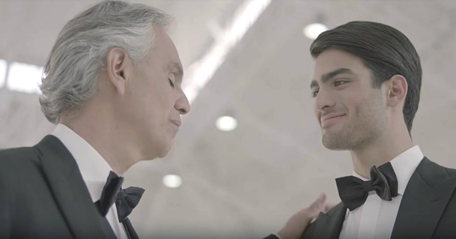 Andrea Bocelli Duets With Son For First Time Ever With 'Fall On Me'