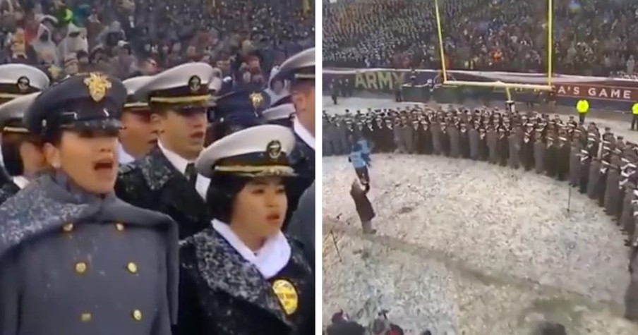 Army And Navy Glee Club Came Together To Sing The National Anthem And It Is So Moving