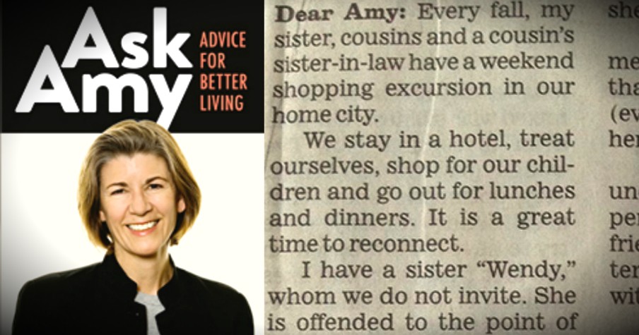 A Sister's Letter To 'Ask Amy' Prompts An Epic Response