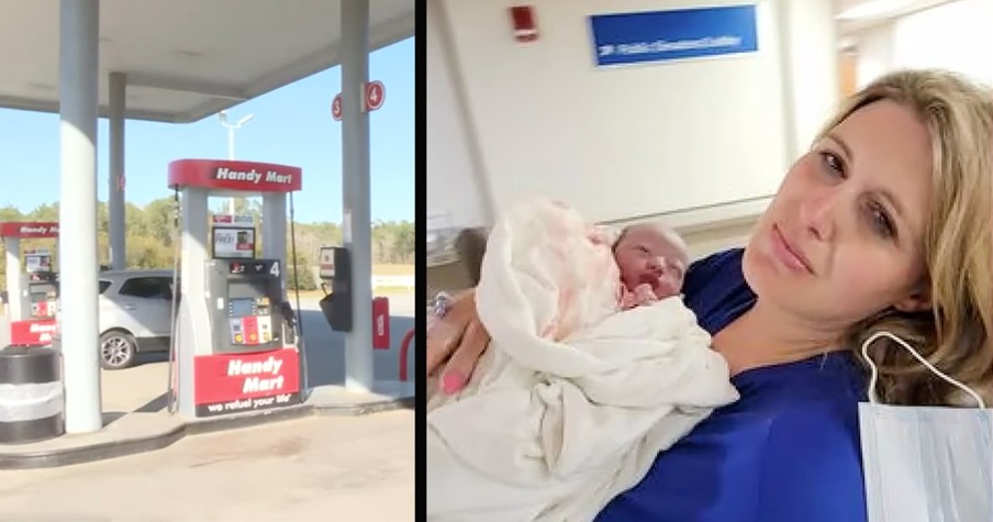 Emotional Husband Recalls Baby Being Born At Gas Station After Hospital Turns Wife Away