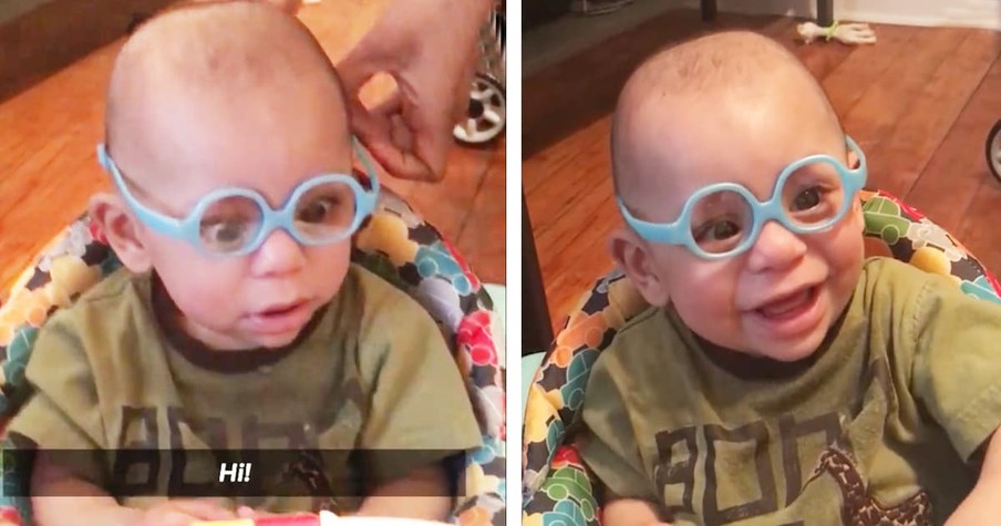 Baby Seeing Parents Clearly For The First Time Goes Viral