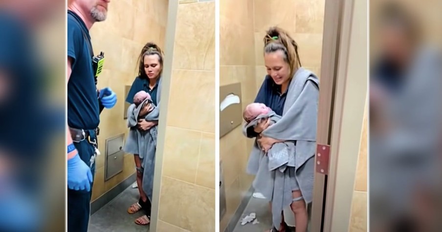 Woman Realizes She's Going To Give Birth In Gas Station Bathroom So She Starts Praying