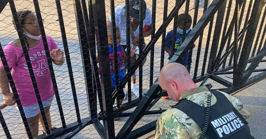 Soldier Kneels As 5-Year-Old Boy Boldly Prays For Him And It Nearly Brings The Man To Tears