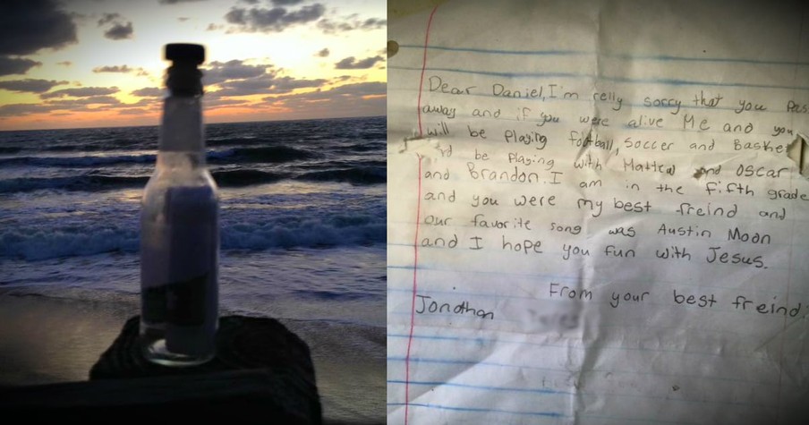 Man Finds A Boy's Touching Message In A Bottle And Responds