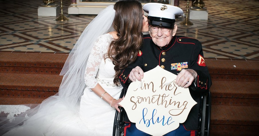 92-Year-Old Veteran Is Bride's 'Something Blue' At Wedding