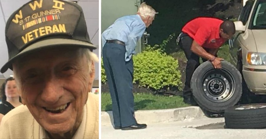 Chick-fil-A Manager Walks Out The Moment Rattled 96-Year-Old Veteran Mentions Flat Tire