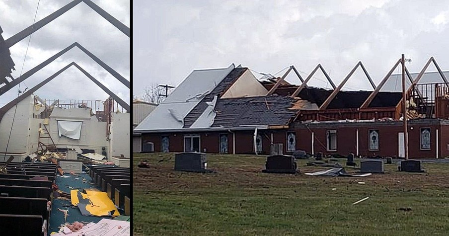 Preschoolers Sing 'Jesus Loves Me' As Tornado Rips Roof Off Their Church