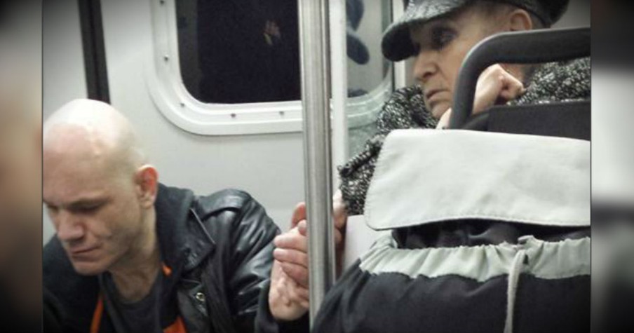 An Elderly Woman Uses Compassion To Calm An Erratic Man On A Train