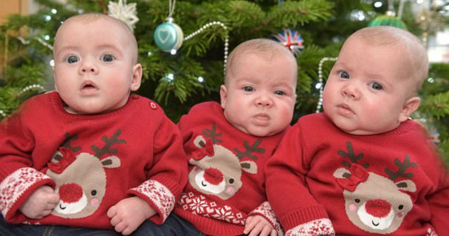 Couple Battles Infertility For Years And Then Christmas Brings Them Triplets