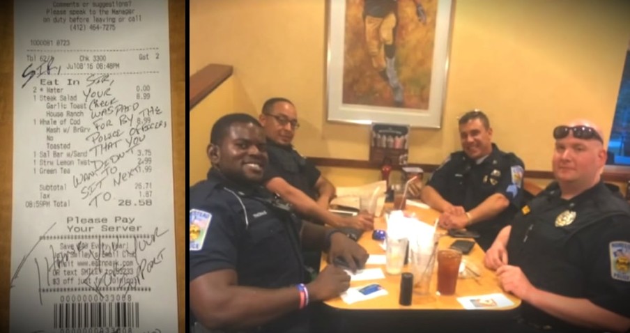 Couple Refused To Sit By Cops, So The Officers Pay Their Tab