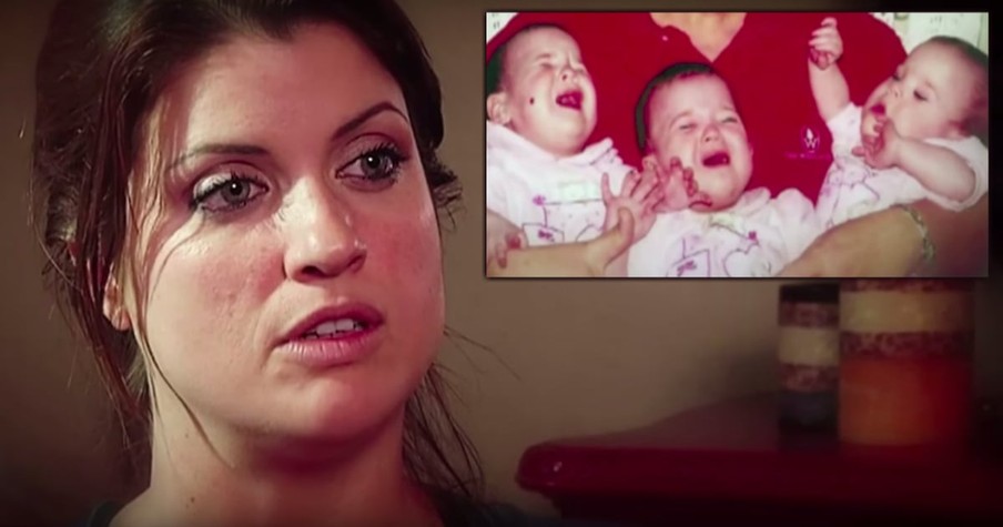 Mom Won't Give Up After Husband Walks Out On Her And Newborn, Deaf-Blind Triplets