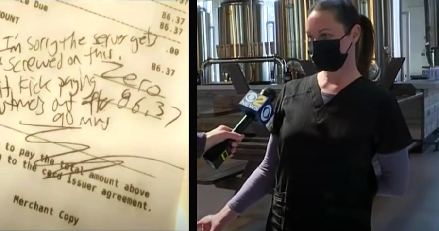 Waitress Gets No Tip After Dealing With An Angry Customer So Strangers Step In