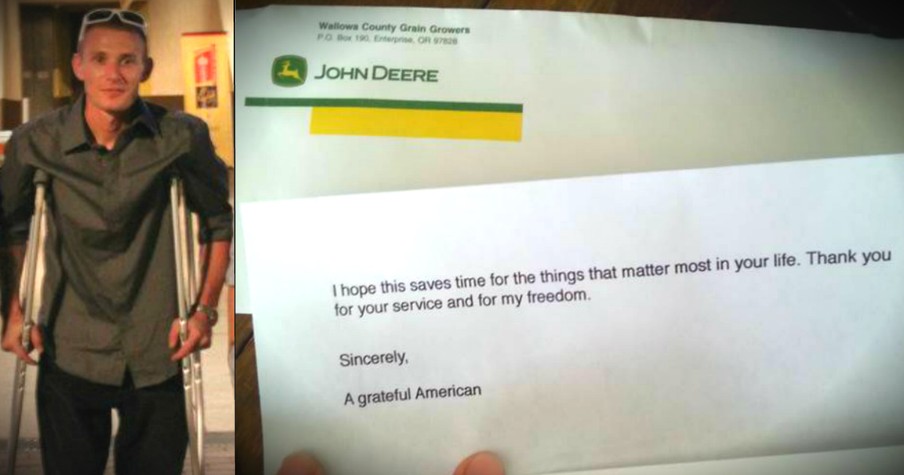 A Disabled Veteran Gets A Special Surprise From Anonymous Stranger