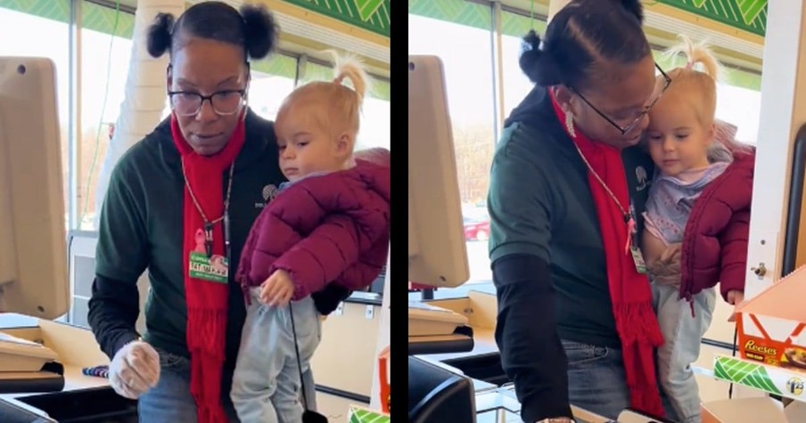 Stressed Out Mom Was Close to Losing It When A Dollar Store Cashier Stepped in to Help