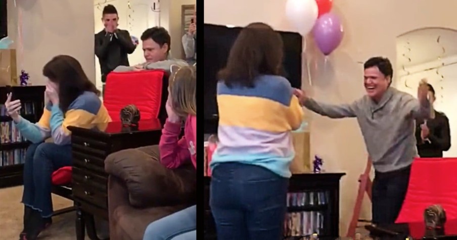 Mom Thinks a Donny Osmond Birthday Video Is Her Big Surprise, But Then She Turns Around