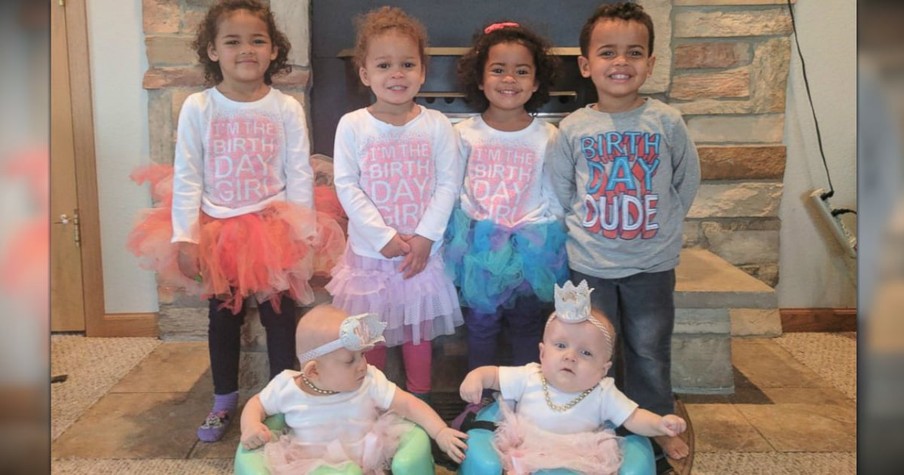 Couple Has 3 Sets Of Twins, All With The Same Birthday