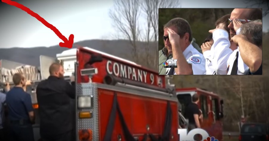 What's Atop This Fire Truck Is Honoring A Very Special Firefighter