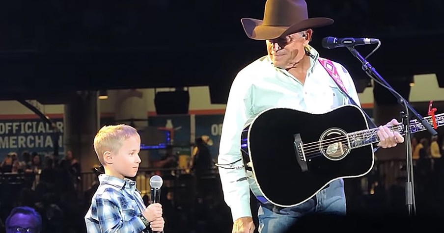 George Strait And Grandson Duet of 'God and Country Music' Is Too Precious To Miss