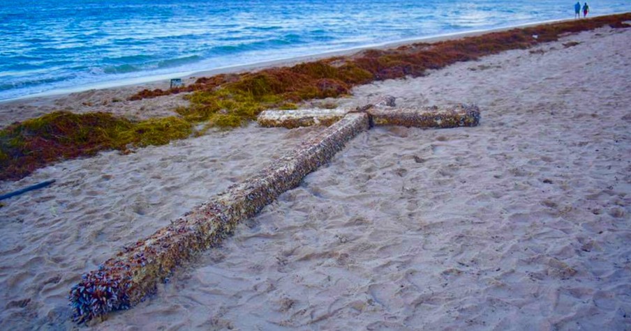 Mysterious Cross Washes Up On The Beach After Woman Prays