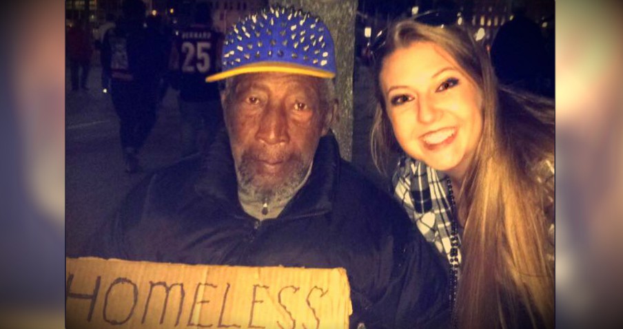 Woman Asks A Homeless Man To Watch Her Purse